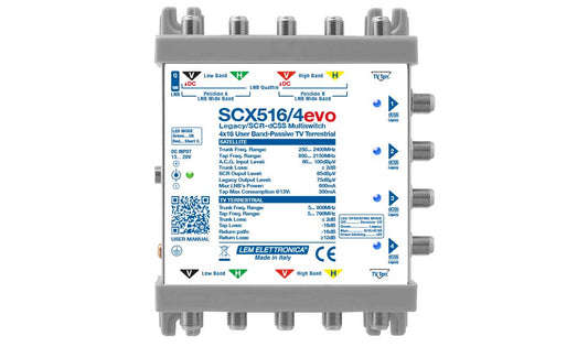 MULTISWITCH SCR-dCSS/LEGACY 4IF-SAT + TERRESTRE