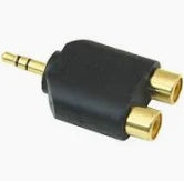 RACCORDO SPINA 3,5 STEREO / 2 PRESE RCA GOLD